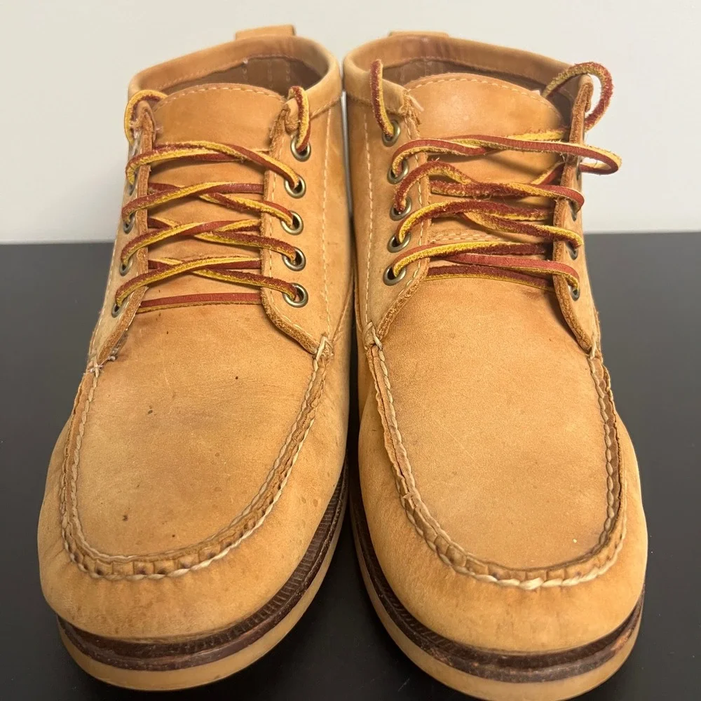 LL Bean Signature Mens Tan Leather Boots 281251 Size 10.5 D